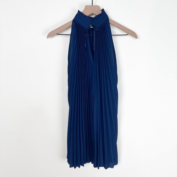 Aritzia Babaton 1-01 Guell Pleated Blouse Tunic Top Shirt Old Money Quiet Luxury - Picture 5 of 9